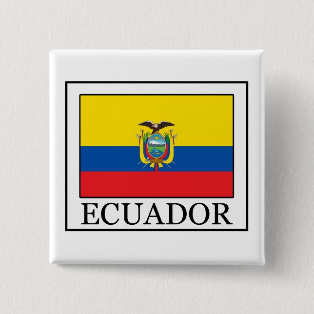Bóton Quadrado 5.08cm Botão Equador (Frente)