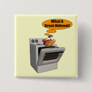 Bóton Quadrado 5.08cm Botão - esconderijo engraçado de Turquia