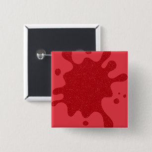 Bóton Quadrado 5.08cm Botão Espelho Vermelho-Tomate Quadrado - Personali