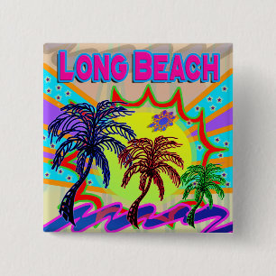 Bóton Quadrado 5.08cm Botão Eterno de Long Beach