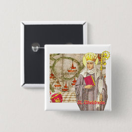 Bóton Quadrado 5.08cm Botão Etheldreda (Audrey) (P 003)