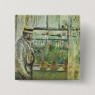Bóton Quadrado 5.08cm Botão "Eugene Manet" de Monisot