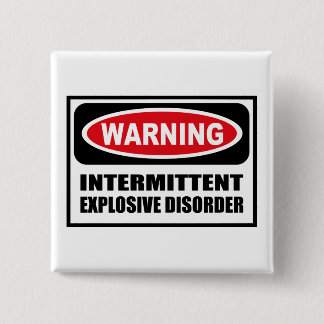 Bóton Quadrado 5.08cm Botão EXPLOSIVO INTERMITENTE de advertência da