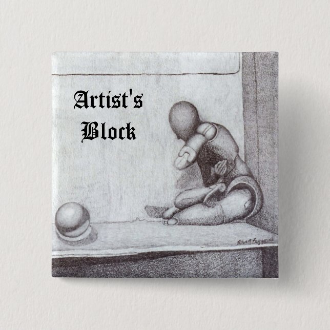 Bóton Quadrado 5.08cm Botão Faces (Frente)