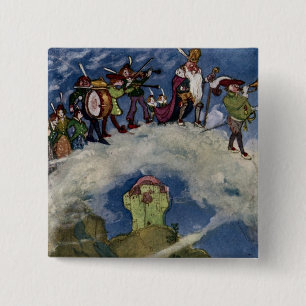 Bóton Quadrado 5.08cm Botão Fairies