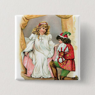 Bóton Quadrado 5.08cm Botão Fairytale