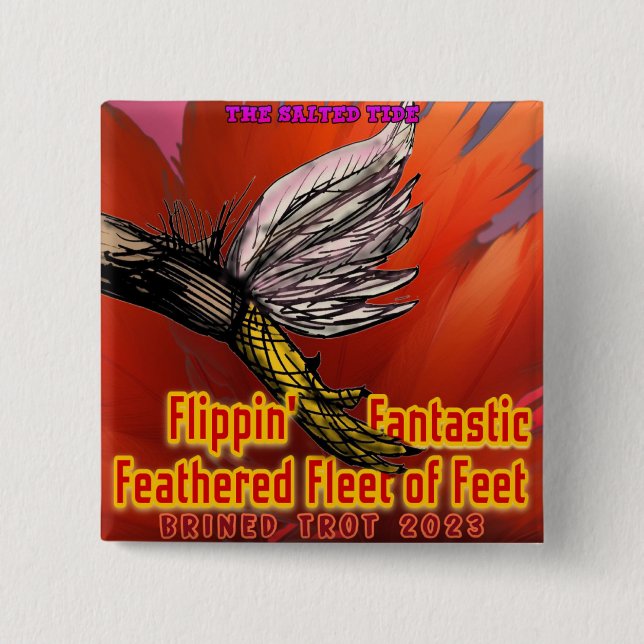 Bóton Quadrado 5.08cm Botão Fantástico Trot 2023 (Frente)