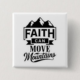 Bóton Quadrado 5.08cm Botão - Fé