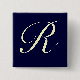 Bóton Quadrado 5.08cm Botão feito sob encomenda do monograma