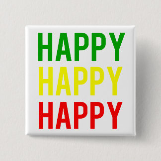 Bóton Quadrado 5.08cm Botão Feliz da Zazzle