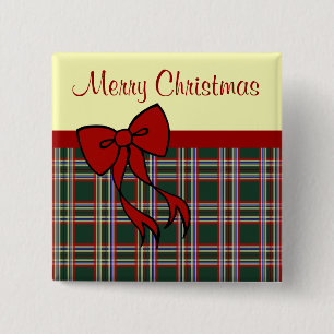 Bóton Quadrado 5.08cm Botão Feliz Natal Presente