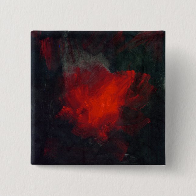 Bóton Quadrado 5.08cm Botão Fogo Meia-Noite (Frente)