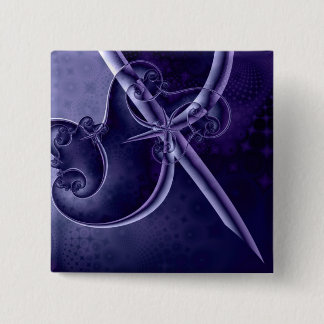 Bóton Quadrado 5.08cm Botão Fractal