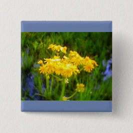 Bóton Quadrado 5.08cm Botão girassol