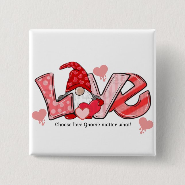 Bóton Quadrado 5.08cm Botão Gnome (Frente)