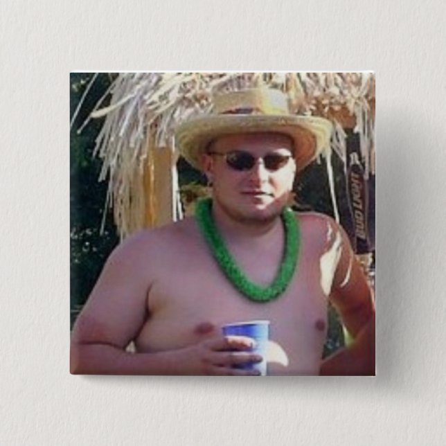 Bóton Quadrado 5.08cm Botão gordo de Adam (Frente)