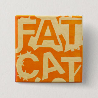 Bóton Quadrado 5.08cm Botão gordo do gato