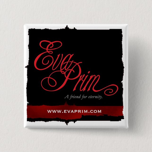 Bóton Quadrado 5.08cm Botão gótico Prim de Eva (Frente)