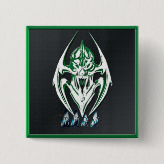 BÓTON QUADRADO 5.08CM BOTÃO GRÁFICO DO TEMA DA QUEIMADURA