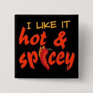 Bóton Quadrado 5.08cm botão Hot & Spicey