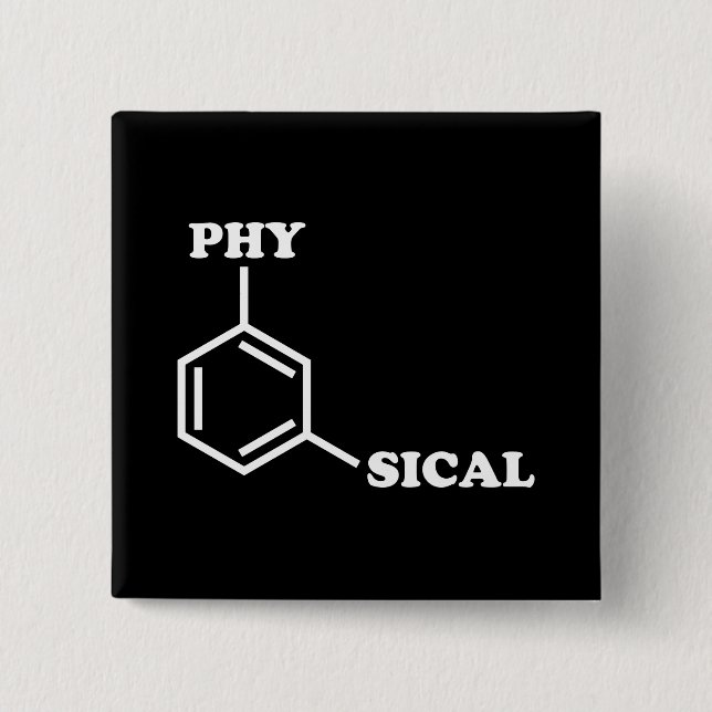 Bóton Quadrado 5.08cm Botão Humor Metafísico (Frente)