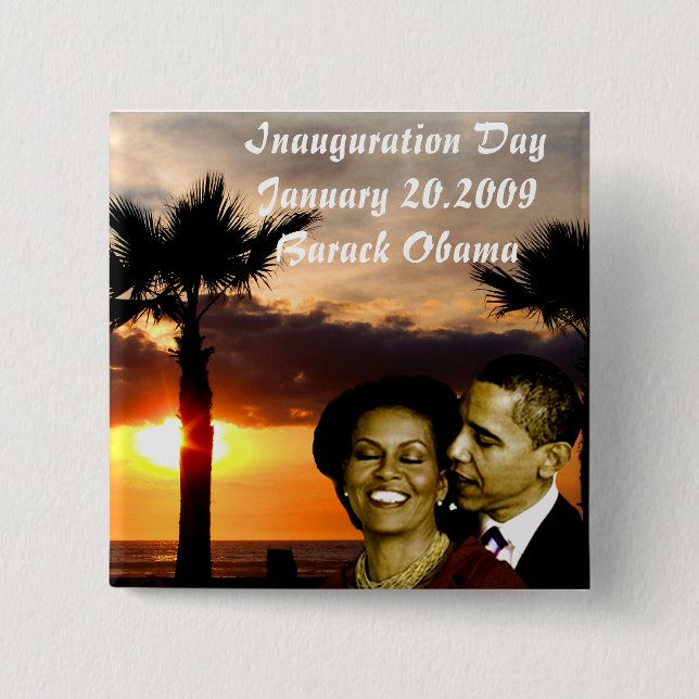 Bóton Quadrado 5.08cm Botão Inauguration Day 2009_ 2009 (Frente)