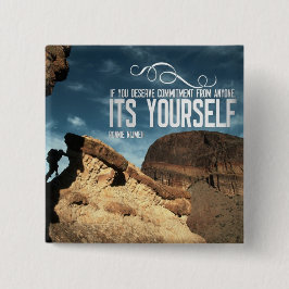 Bóton Quadrado 5.08cm Botão inspirado do compromisso do auto