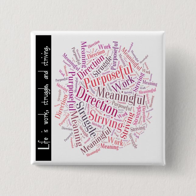 Bóton Quadrado 5.08cm Botão inspirador 1 (Frente)