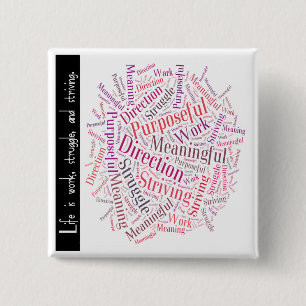 Bóton Quadrado 5.08cm Botão inspirador 1