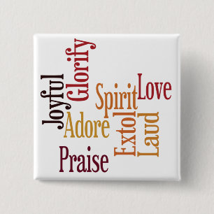 Bóton Quadrado 5.08cm Botão inspirador 6