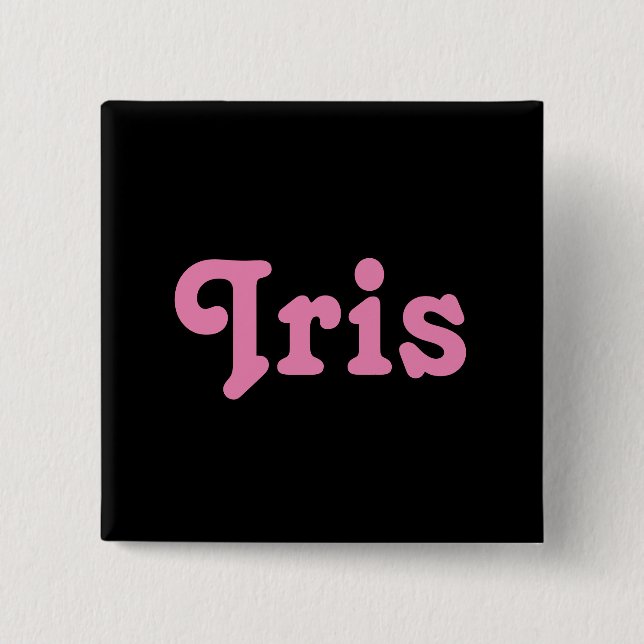 Bóton Quadrado 5.08cm Botão Iris (Frente)