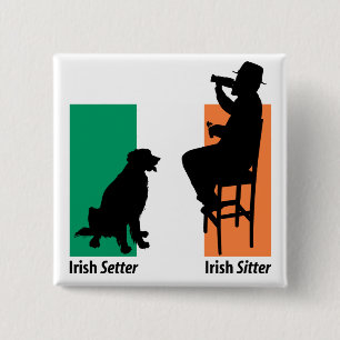 Bóton Quadrado 5.08cm Botão Irlandês Sitter