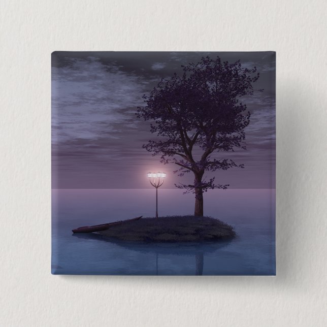 Bóton Quadrado 5.08cm Botão Isle of Wanderers (Frente)