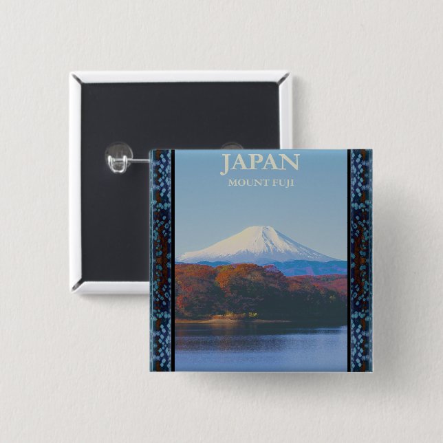 Bóton Quadrado 5.08cm Botão Japão (Frente & Verso)