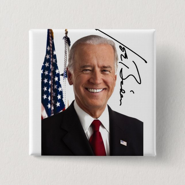 Bóton Quadrado 5.08cm Botão Joe Biden (Frente)