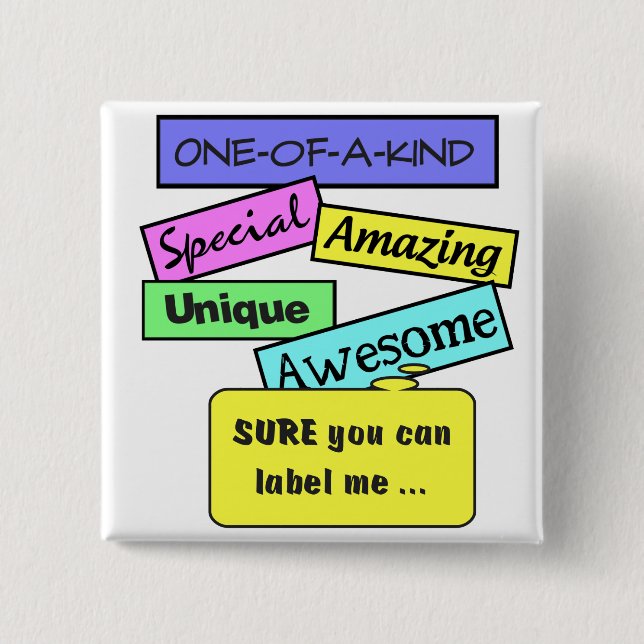 Bóton Quadrado 5.08cm botão Lebel Me (Frente)