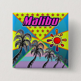 Bóton Quadrado 5.08cm Botão Liberdade Malibu