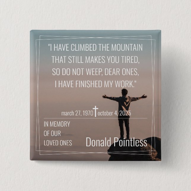 Bóton Quadrado 5.08cm Botão Lifeworks 002 (Frente)