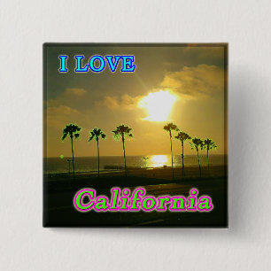 Bóton Quadrado 5.08cm Botão "Lovely California 2"