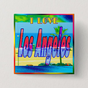 Bóton Quadrado 5.08cm Botão "Lovely Los Angeles 2"