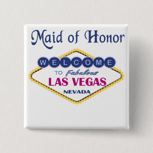 Bóton Quadrado 5.08cm Botão Madrinha de casamento Las Vegas