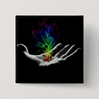 Bóton Quadrado 5.08cm Botão mágico da mão
