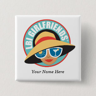 Bóton Quadrado 5.08cm Botão Magnético Wearable Quadrado LBIG