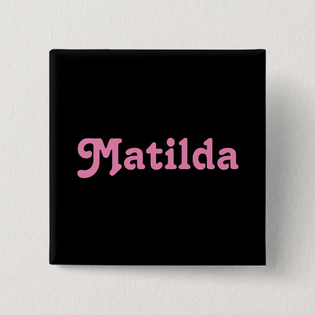 Bóton Quadrado 5.08cm Botão Matilda (Frente)