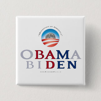 Bóton Quadrado 5.08cm Botão mau dos homens - fundo branco