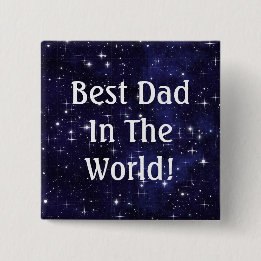 Bóton Quadrado 5.08cm Botão Melhor Pai