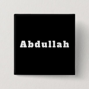Bóton Quadrado 5.08cm Botão mit Namen Abdullah