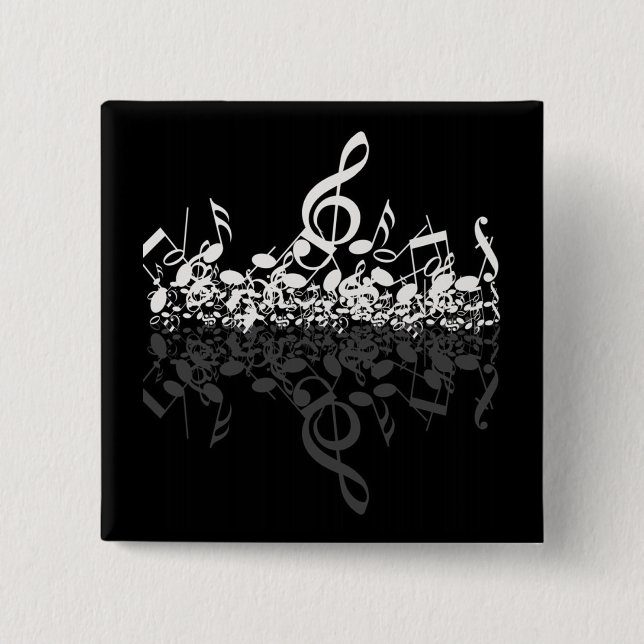 Bóton Quadrado 5.08cm Botão Nada, Mas Preto Torrível (Frente)