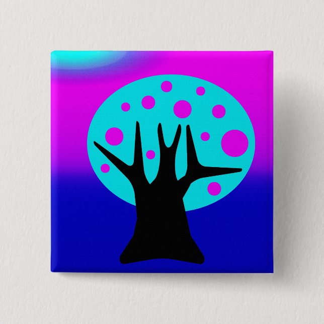 Bóton Quadrado 5.08cm Botão Neon Tree (Frente)
