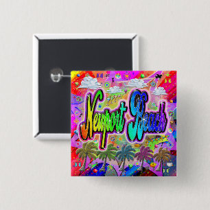 Bóton Quadrado 5.08cm Botão Newport Beach Vista Express